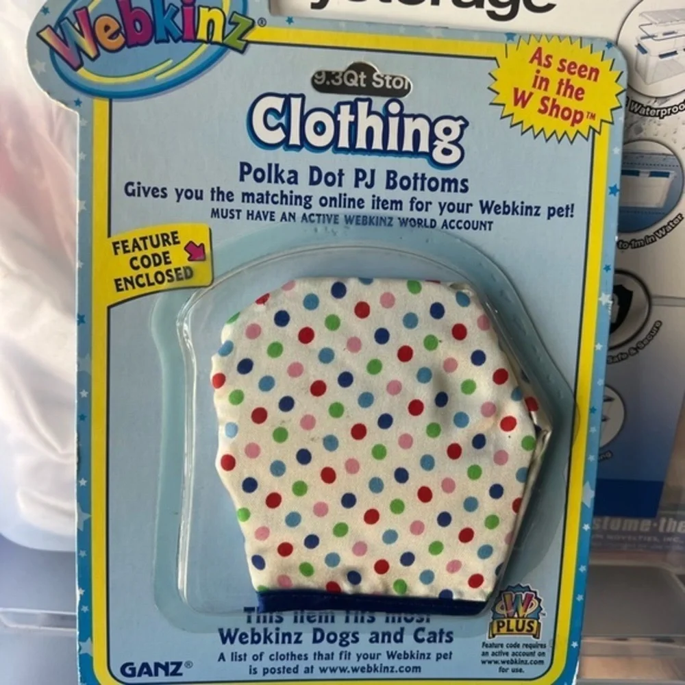 NEW Webkinz Clothing Polka Dot PJ Bottoms with Code New